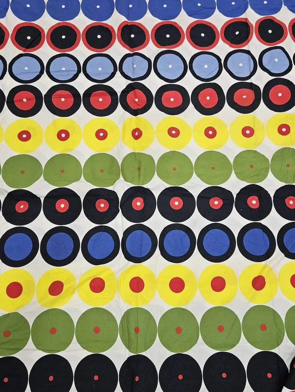 VTG IKEA Tvablad Rund FULL Duvet & STD Shams Mod Dot Scandinavian Pop Art Cotton